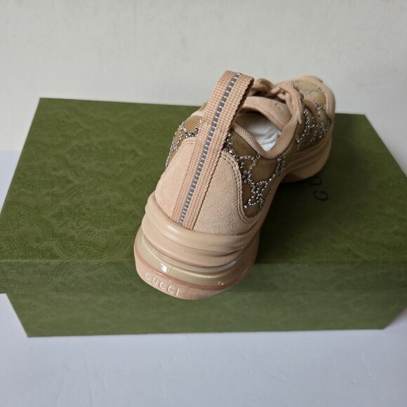 NIB Gucci Tela GG Crystal Mesh Runner Sneakers IT 38 US 8 - Picture 7 of 10